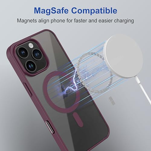 Image of amazon basics Back Case Cover for iPhone 16 Pro Max | Compatible for iPhone 16 Pro Max Back Cover | Scratch-Resistant Back Cover | Wine Red