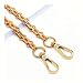 LONG TAO 47" DIY Iron Chain Strap Handbag Chains Accessories Purse Straps Shoulder Cross Body Replacement Straps, with 2 Metal Buckles (Gold)