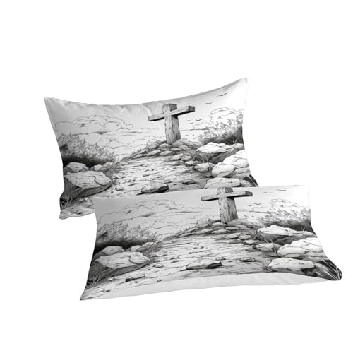 Housse de couette La Croix anti-transpiration microfibre 3D - 3