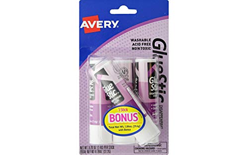 Avery 00214 Disappearing Color Permanent Glue Stic 214 (6 Pack)