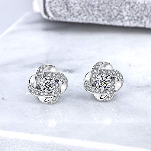 YOQUCOL Cubic Zirconia Crystal Geometry Cross Clip On Earrings Non Pierced Jewellery Elegant Stud For Women2