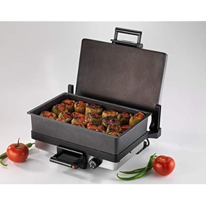 Original Silex Multigrill Kontaktgrill Serie 2019 Elektrischer Tischgrill 610.15.004 + Kasserolle Bratpfanne, Silber