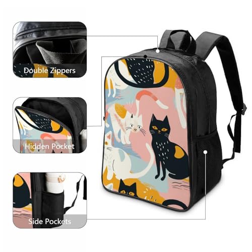 Bolso mochila preescolar primaria de gato 3D para material escolar 3
