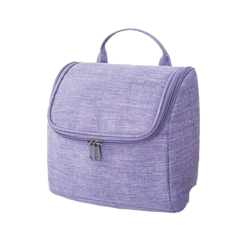 ZLXCAOB Trousse de Toilette étanche, Grande capacité, Organisateur en Tissu Oxford, Portable pour Voyage, Salle de Bain, Rangement Suspendu (Violette)