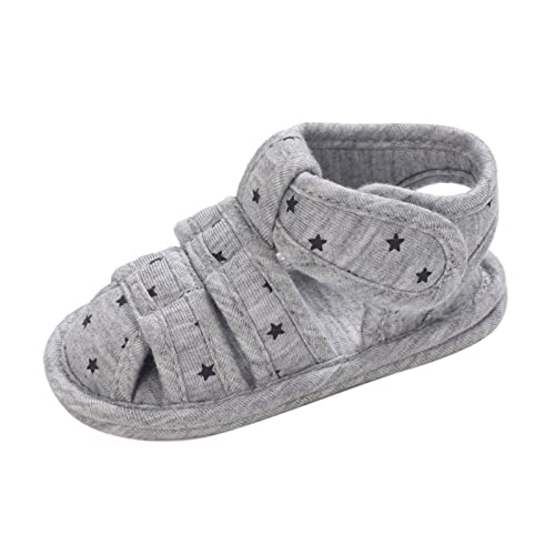 Baby Girl Sandals Infant Boys Star Non Slip Rubber Sole Beach Outdoor First Walkers Crib Shoes Ankle Strap Flats
