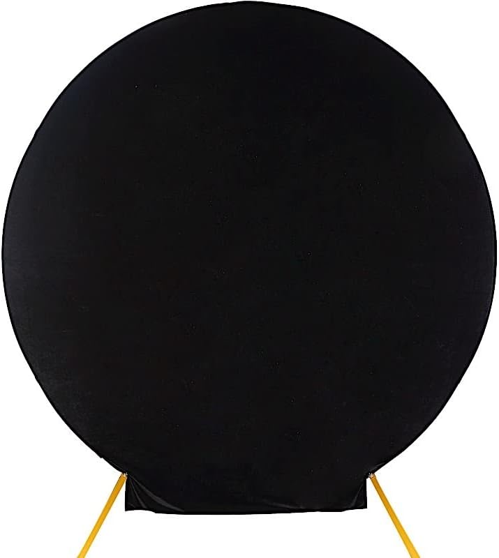 BalsaCircle - Telón de fondo redondo de terciopelo suave negro de 7.5 pies, para boda, fiesta de cumpleaños, eventos, decoración de cabina de fotos