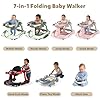 Todefull 7-in-1 Baby Walker with Wheels, Anti-Slip Base, Speed Control, 3 Level Adjustable Height with Music & Lights Box, Foldable Walkers for Babies 6-12 Months, Boys & Girls #1