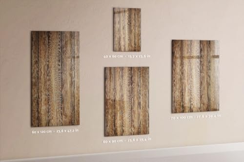 Pizarra Magnética de Vidrio Templado 70x100 con textura de madera para organización 6