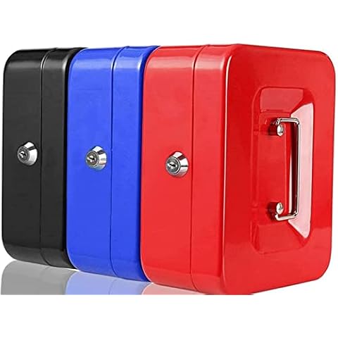ACCURATE Money Box Tin Steel Cash Safe Box Petty Cash Tin Cover