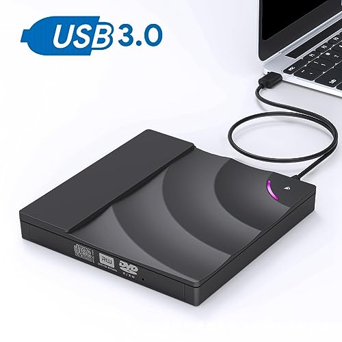 Lecteur CD externe pour ordinateur portable avec commande tactile USB 3.0 - 4