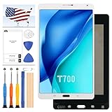 for Samsung Galaxy Tab S 8.4 T700 LCD Display Touch Screen Digitizer for SM-T700 Screen Replacement Sensor Full Glass Panel Lens Assembly Repair Parts with Free Tools (White)