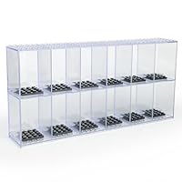 Minifigures Display Case Acrylic Building Block Display Box, Stackable Storage Container for Lego Minifigure Mini-Figures Storage Case for Lego Lovers