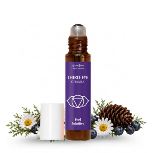 Chamomile & Juniper Berry Third Eye Chakra Essential Oil Roll-On Blend | 10ml | Travel Size...