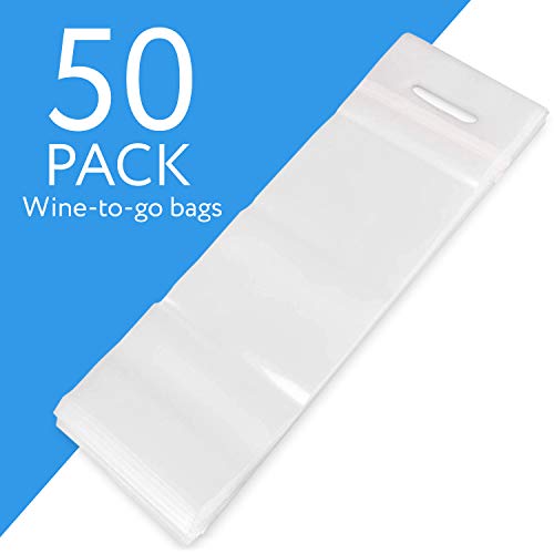 IMPRESA - Clear Plastic To Go Wine Bags with Handles
