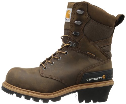 Carhartt Men's 8" Waterproof Composite Toe Leather Logger Boot Cml8360, Crazy Horse Brown, 14 M Us #TOP6