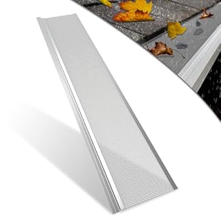 Memrita Gutter Guard 5'', 48 Ft Stainless Steel Micro-Mesh Gutter Cover, Fits for 5'' Width Gutter System and Any Roof, Universal Leaf Filter Prevent Clogged Downspouts, 15 Pack Per Box