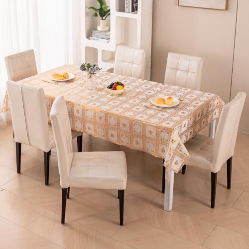 Image of HOKIPO PVC Table Cover for 6 Seater, 54x78 Inches (AR-4349-D7)