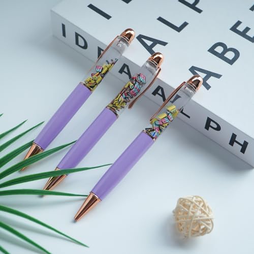 Image of School Life Bus Ruler Black board Eraser Funny Pens Cute Floater Floating Liquid Writing Journaling Office Pen Unique Gift For Women Men