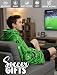 Soccer Gifts for Boys, Girls, Men, Wearable Blanket Hoodie, Oversized Hooded Blanket, Plush, Cozy, Warm
