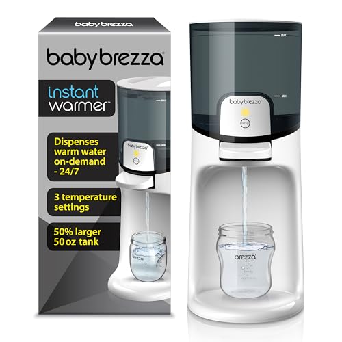 Image of Baby Brezza Instant Baby Bottle Warmer - Fast Water Warmer Instantly Dispenses 24/7 in 3 Temperatures, White