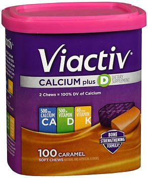 Viactiv, Calcium Plus D, Soft Chews, Caramel - 100 soft chews, Pack of 2