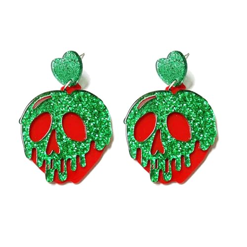 Poison Apple Snow White Witches Earrings for Women Cute Halloween Cosplay Costume Jewelry