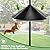 Bird Feeder Pole - 93 Inch Heavy Duty Birdhouse Pole with Squirrel Proof Baffle and 4 Hooks, Adjustable Wild Bird Feeding Station Hanging Pole for Outdoors, Yard, Garden Decor, Black