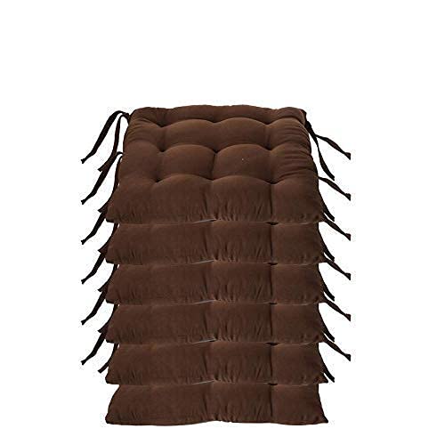 TEEJA Geomatric Printed Microfiber Durable, Comfortable & Soft Square Chair Pad Cushion Seat Pad with Ties (16INCHES #16 INCHES, Brown, 6) (B0CXTDKCTW) Amazon Price History, Amazon Price Tracker