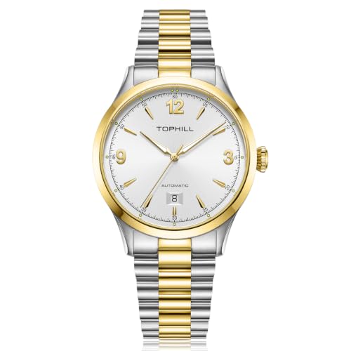 Image of TOPHILL Men Watches Automatic Mechanical Watches - Dive, GMT, Chronograph & Dress Styles | 316L Stainless Steel, Sapphire Crystal, Ceramic Bezel | 5ATM-300M Waterproof with Super Luminous | Classic Business & Sport Casual