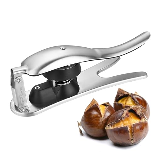 Elegauit Alicates Castañas Abridor Castañas, Cortador de Castañas de Acero Inoxidable, Cascanueces Multifuncional Herramientas Cocina, para Castañas, Avellanas y Otros Frutos Secos (C)