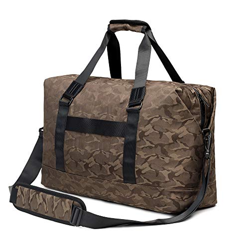 lamaki Camo Street Style Duffel Bag Overnight Weekender Fashionable Gym Travel Fitness Yoga Lifestyle Carry On Trolley Handle Hands Free Shoulder strap for Women and Men 28L