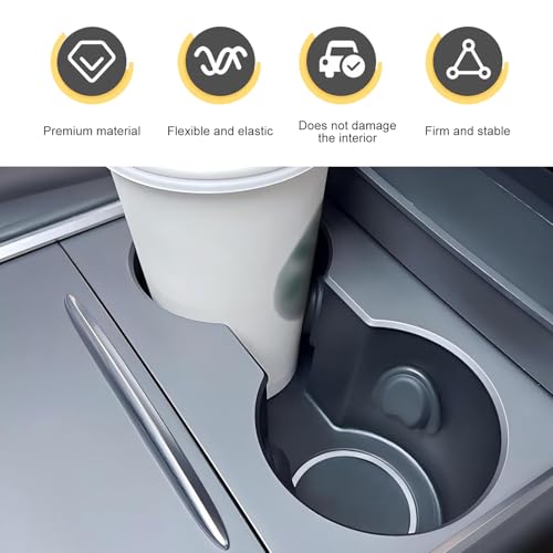 Juego 6 insertos portavasos para coche de silicona miniatura 5