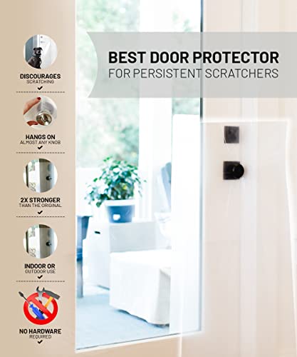 Heavy Duty CLAWGUARD - The Ultimate Door Scratch Shield, Frame & Wall Scratch Protection Barrier for Dog and Cat Clawing, Scratching and Damaging Doors, Scratch Shield 20in x 44in