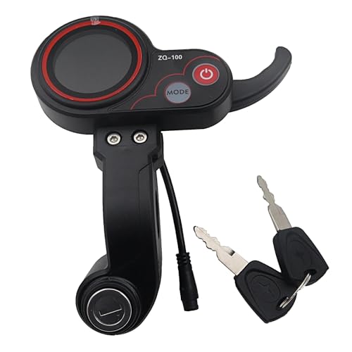 Yurefax Scooter eléctrico 36v-60v Zq-100 Pantalla LCD con Instrumento de Bloqueo Panel de Pantalla de visualización de Scooter eléctrico(Zq-100 Lock)