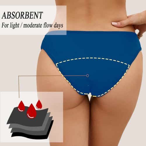 Image of Leoparts Period Swimwear Leakproof Bikini Bottoms Low Rise Swimuit Bottom Briefs for Teen Girls Women