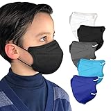 Kids Sized 3D Face Mask 5 Ply Filter Mouth Cover Protection For Boys Girls Dust Pollen Haze With...