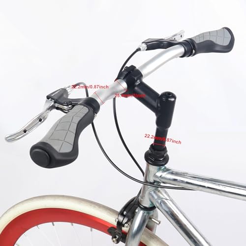 WEEROCK Bike Stem 25.4 * 22.2mm（1 * 0.87 Inch） Aluminum Alloy Gooseneck Shape Length 160mm(6.3 Inch) Bicycle Stem,Black - Thumbnail 3