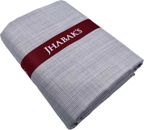 Image of JHABAK'S Unstitched Cotton Blend Solid Shirt & Trouser Fabric - 2.25 m Shirt Cloth - 1.20 m Pant Piece
