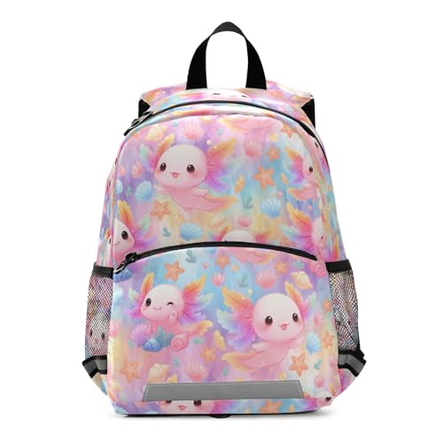 Sac à dos Axolotl Mnsruu parfait pour l'école et les sorties nature en famille