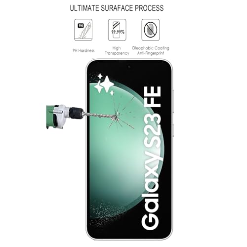 Image of Screen Protector for Samsung Galaxy S23 FE 5G (Black) Tempered Glass Edge-to-Edge 6D Screen Guard With Installation Kit