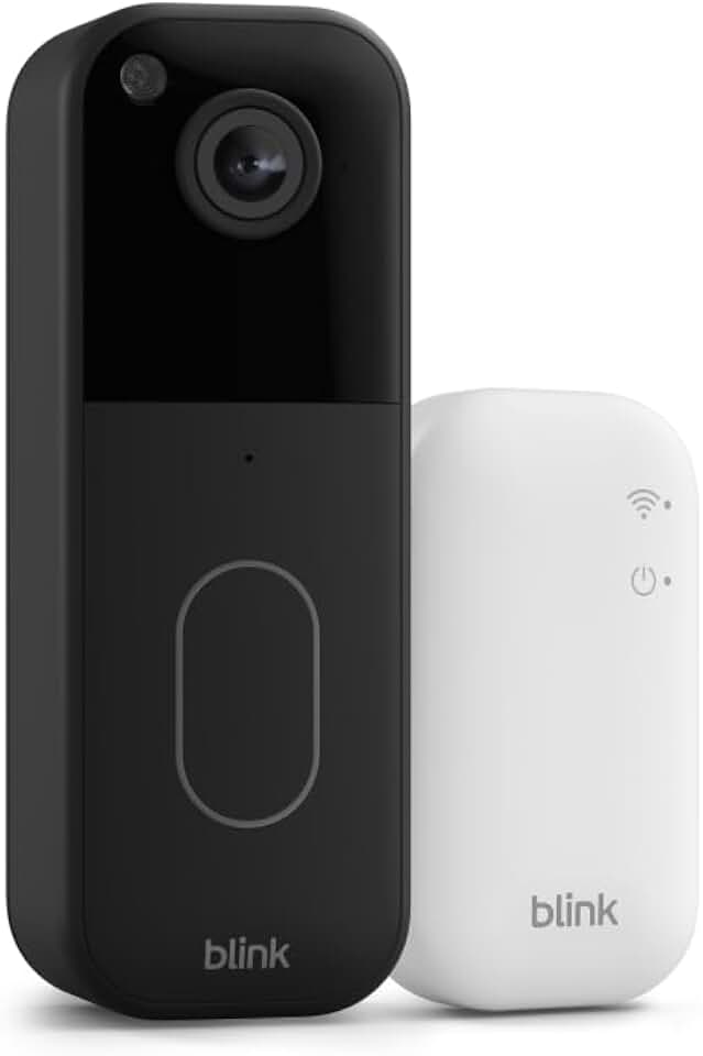 Blink Video Doorbell – Head-to-toe HD view, two-year battery, simple setup. Sync Module Core included – System (Black)