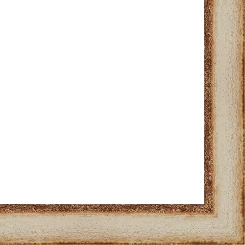 Picture Frame Moulding (Wood) 100ft Bundle - Distressed/Aged White Finish - 2.25