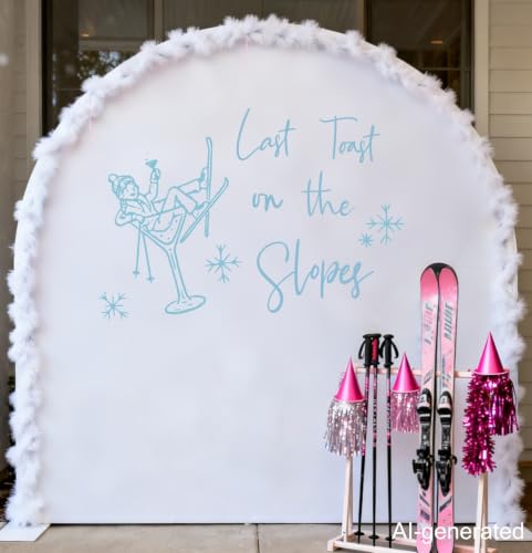 Winter Bachelorette Wall Decoration - Last Toast on the Slopes - Apres Ski with the Bride to Be Decoration Blue by Usumz - Used condition - Image 3