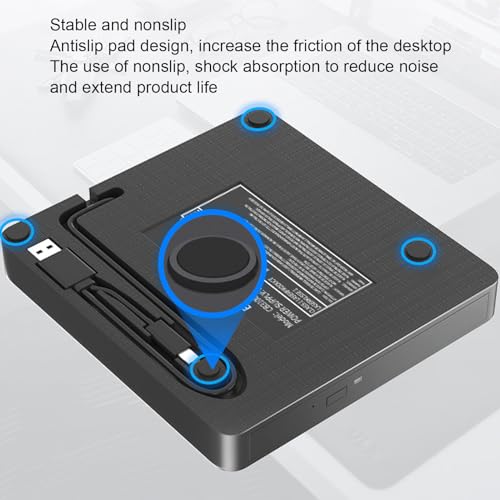 Unidad DVD externa portátil USB 3.0 y Type-C miniatura 2