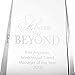 Baudville Engraved Trophy - Crystal - Tower with Bright Red Star on Top - Award for Employees - Personalized Engraving - Comes in Gift Box