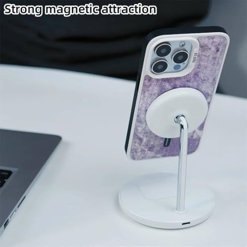 Coque iPhone 15 Plus silicone denim noir compatible MagSafe - 7