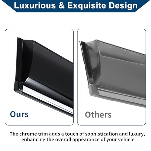 Hihaha Seitenfensterabweiser für Lexus NX250 NX350 NX350h NX450h+ 2022-2024 Seitliche Fensterlüftungsschirme Regenschutz Sonnenschirme Windabweiser Fensterschattierungen