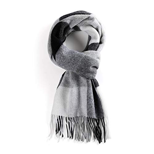 Unisex 100% Wool Cashmere Scarf for Men Women Warm Winter Scarves