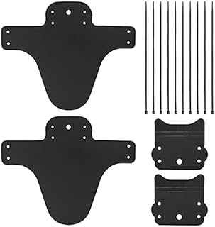 YHT 2 Pack Mountain Bike Fenders, High Compatible Bicycle Mudguard Fits 26", 27.5", 29", Thicken Widen Front and Rear Mud Guard, MTB Fender, Frame Guards, Black