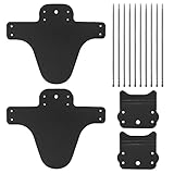 YHT Mountainbike mtb Schutzblech, kompatibel mit 26 Zoll, 27,5 Zoll, 29 Zoll, dicke breite Vorder- und Hinterrad-Schutzbleche, MTB Kotflügel, Rahmenschutz, schwarz